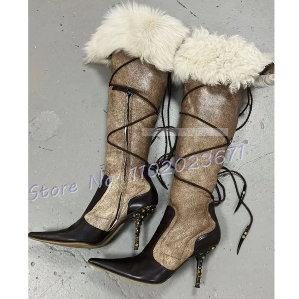 Pointy Fur Wrap High Boots Wom - огляд і ціна Crossfit Ladies