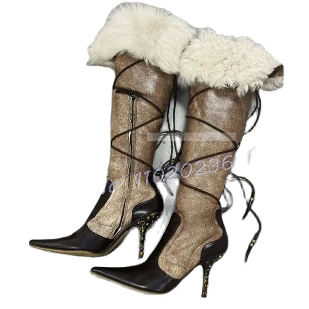 Pointy Fur Wrap High Boots Wom - огляд і ціна Crossfit Ladies